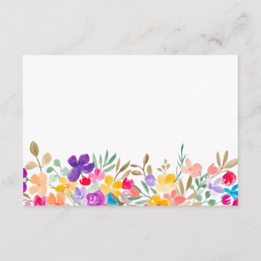 Boho tuin wilde bloemen Advies wenst afstuderen Informatiekaartje (Achterkant)