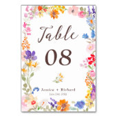 Boho tuin zomer bloemen wilde bloemen bruiloft kaart (Voorkant)