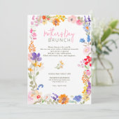 Boho tuin zomer bloemen wilde bloemen moederdag kaart (Staand voorkant)