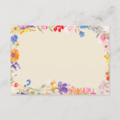 Boho tuin zomer wilde bloemen bruiloft details informatiekaartje (Achterkant)