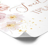 Boho-tuinbloemen Sweet-behandeltafel Poster (Hoek)