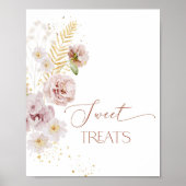 Boho-tuinbloemen Sweet-behandeltafel Poster (Voorkant)