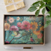BOHO TUINMEISJE DECOUPAGE TISSUEPAPIER (Geschenk)