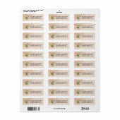 Boho Tuinontwerp Retouradreslabel Etiket (Full Sheet)