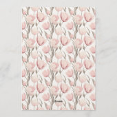Boho Tulp Bloemblad Kinderverjaardag Kaart (Achterkant)