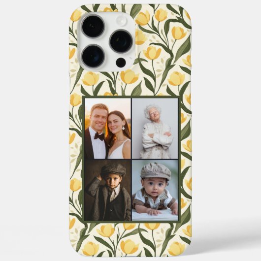 Boho Tulp Personaliseerbare Foto Iphone Hoes (Achterkant)