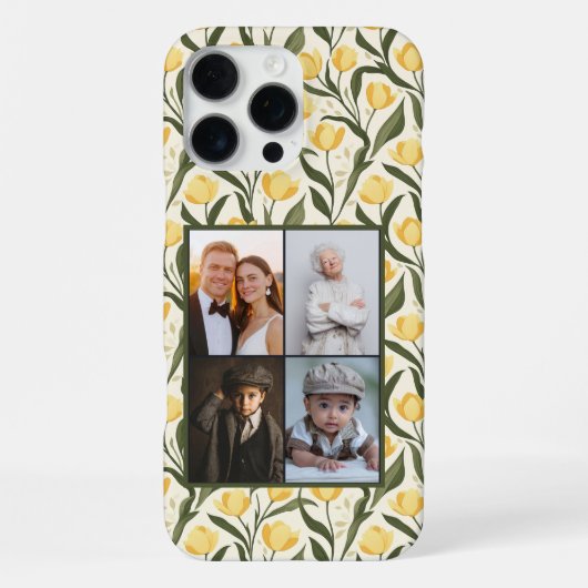 Boho Tulp Personaliseerbare Foto Iphone Hoes Hoesje (Achterkant)