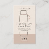 Boho Tumbler Instruction Package Insert Visitekaartje (Voorkant)