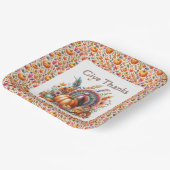 Boho Turkije Thanksgiving Papieren Bordje (Gebogen)
