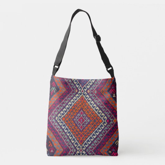 Boho  Turks Kilim Rug Crossbody Tas (Achterkant)