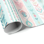 Boho Turquoise, Blush, Aqua, Roos, Blauwgroen & Ec Cadeaupapier (Rol Hoek)