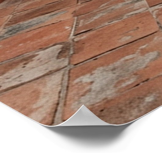 Boho Turquoise Desert Courtyard, Rustic Staircase  Poster (Hoek)