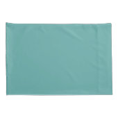Boho Turquoise en Gouden Veren Kussensloop (Achterkant-Rechts)