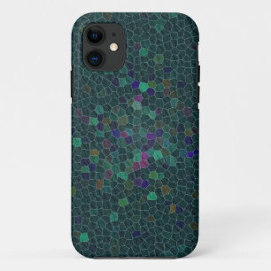 Boho Turquoise Gewatteerde Tegels Etnisch Grafisch iPhone 11 Hoesje