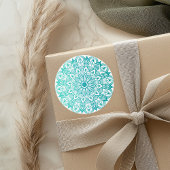Boho Turquoise Mandala Ronde Sticker