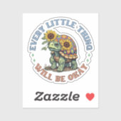 Boho Turtle Every little Thing positivity  Hippie  Sticker (Vel)