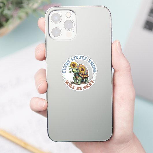 Boho Turtle Every little Thing positivity  Hippie  Sticker (Telefoon)
