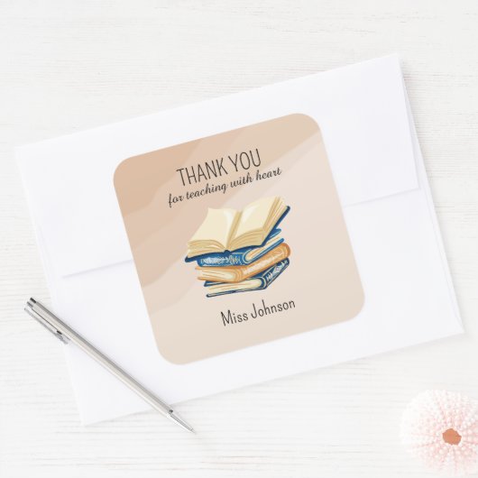 Boho Tutor Bedankt Sticker (Envelop)
