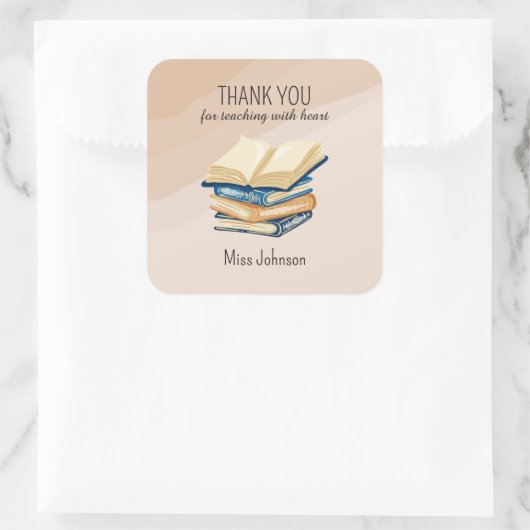 Boho Tutor Bedankt Sticker (Tas)
