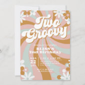 Boho Twee Groovy Tweede Verjaardag Kaart (Voorkant)