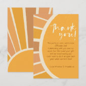 Boho tweelingen eerste reis rond zon foto 1 verjaa bedankkaart (Voorkant / Achterkant)