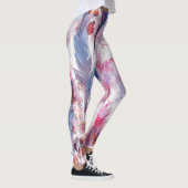 Boho Twigs and Feathers: Modieuze kunstwerken Leggings (Rechts)