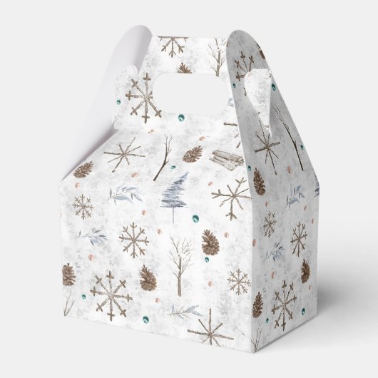 Boho Twigs & Pinecone Kerstmis ID986 Bedankdoosjes (Achterkant)