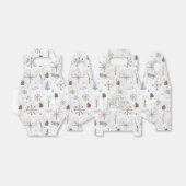 Boho Twigs & Pinecone Kerstmis ID986 Bedankdoosjes (Uitgevouwen)