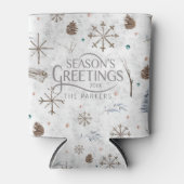 Boho Twigs & Pinecone Kerstmis ID986 Blikjeskoeler (Voorkant)