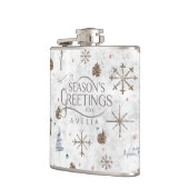 Boho Twigs & Pinecone Kerstmis ID986 Heupfles (Links)