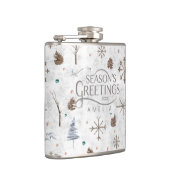 Boho Twigs & Pinecone Kerstmis ID986 Heupfles (Rechts)