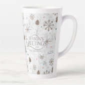 Boho Twigs & Pinecone Kerstmis ID986 Latte Mok (Rechts)