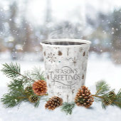 Boho Twigs & Pinecone Kerstmis ID986 Papieren Bekers