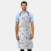 Boho Twigs & Pinecone Kerstmis ID986 Schort (Gedragen)