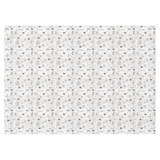 Boho Twigs & Pinecone Kerstmis ID986 Tafelkleed (Voorkant (Horizontaal))