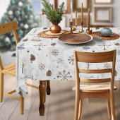 Boho Twigs & Pinecone Kerstmis ID986 Tafelkleed