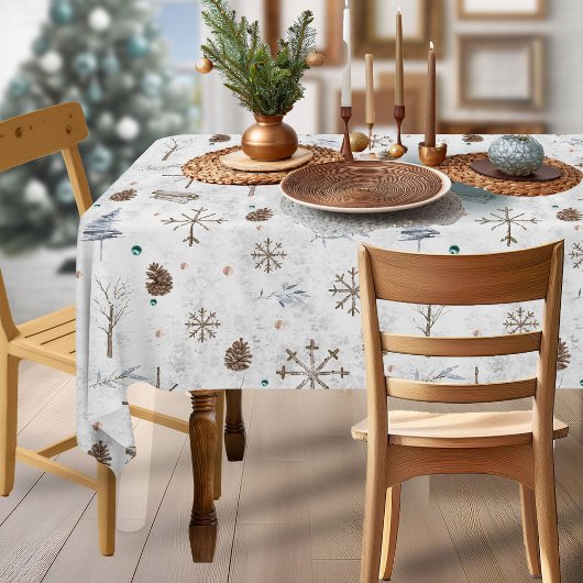 Boho Twigs & Pinecone Kerstmis ID986 Tafelkleed