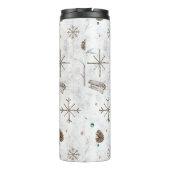 Boho Twigs & Pinecone Kerstmis ID986 Thermosbeker (Achterkant)