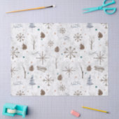 Boho Twigs & Pinecone Kerstmis ID986 Tissuepapier (Craft)