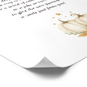 Boho Twin Pumpkins Baby Shower Late Night Diapers Poster (Hoek)