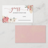 Boho Twin roze en wit pompoen mama's bump teken Informatiekaartje (Voorkant / Achterkant)