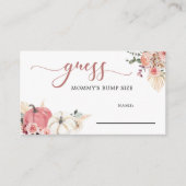 Boho Twin roze en wit pompoen mama's bump teken Informatiekaartje (Voorkant)
