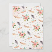 Boho Two Wild Birthday Invitation Waterverf Boho Kaart (Achterkant)