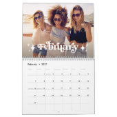 Boho Typografie en Sterren | Vrienden Foto Kalender (Feb 2027)