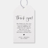 Boho Typografie Minimalistische Dank Je Wel Favor Cadeaulabel (Voorkant)