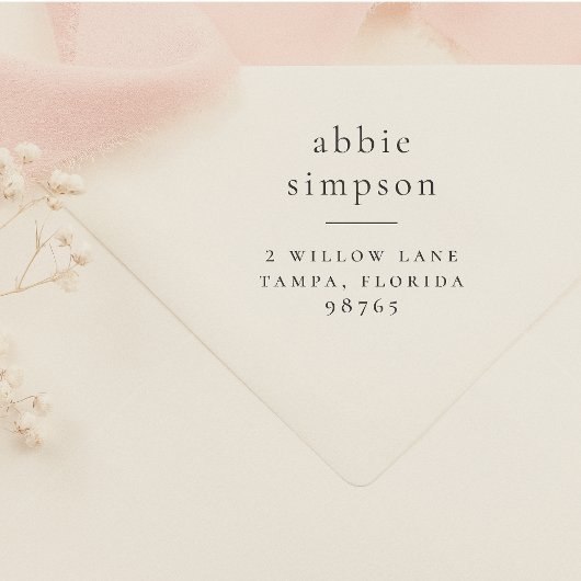 Boho Typografie Naam Naam Naam Naam Retouradres Rubberstempel