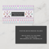 Boho Typogrpahy Tribal Aztec Feather Arrow Patroon Visitekaartje (Voorkant / Achterkant)
