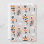 Boho Uil Bos Baby Shower Bedankkaart (Achterkant)
