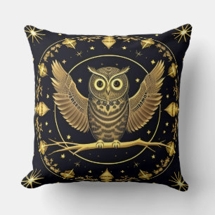 Boho Uil Whimsisch Celestiaal Esthetisch Huisdecor Kussen