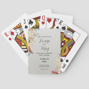 Boho uitnodiging pokerkaarten